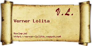 Verner Lolita névjegykártya